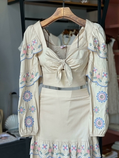 CONJUNTO TOP E SAIA BORDADO - comprar online