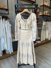 CONJUNTO TOP E SAIA BORDADO