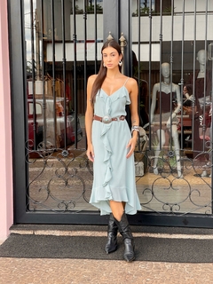 VESTIDO MIDI ALCINHA BABADOS