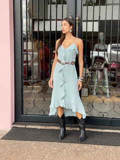 VESTIDO MIDI ALCINHA BABADOS - comprar online