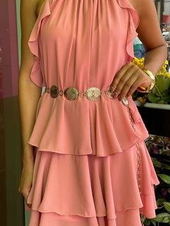 Imagem do VESTIDO BABADOS FAIXA AMARRAÇÃO