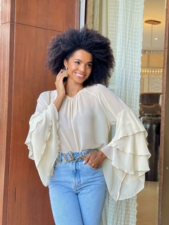 BLUSA BOHO MANGA FLUIDA - comprar online