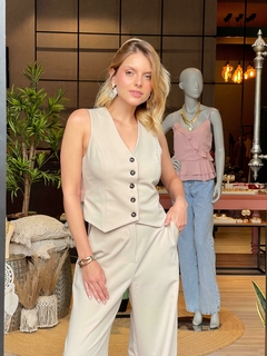 CONJUNTO ALFAIATARIA CALÇA BOTÕES LATERAL - ÈVAN STORE