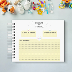Livro do bebê girafa no balão - Caellar Studio | Planner, agenda, sketchbook e muito mais!