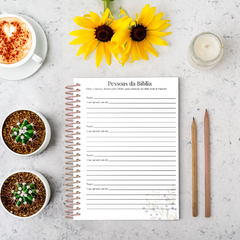 Devocional watercolor floral rosa - Caellar Studio | Planner, agenda, sketchbook e muito mais!
