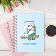 Planner financeiro permanente gato na jarra