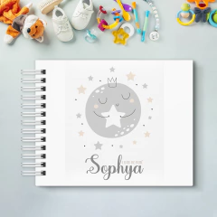 Livro do bebê lua e estrelas