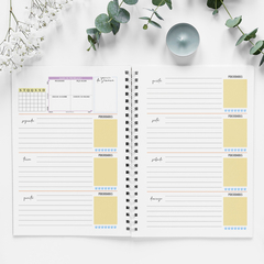 Planner permanente coleção primavera eucaliptos marble