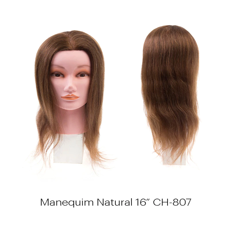 Cabeça De Manequim Para Treinamento Cherey Natural CH807 50CM Mel