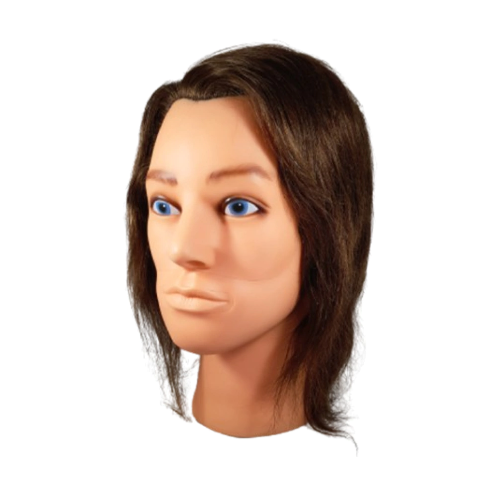 Cabeça De Manequim Masculino Para Treinamento Cherey s/Barba SKM6 100% Natural