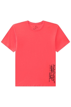 Camiseta em Meia malha Flamên Letter Jhonny