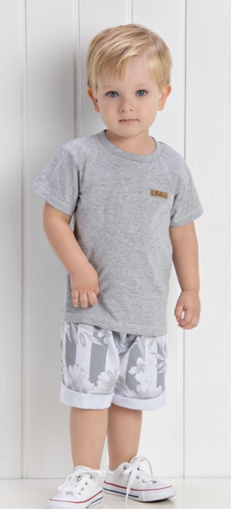 Conjunto bermuda floral