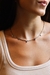 Chocker Mini Corações Ródio Branco