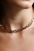 Chocker Elos Quadrados Ródio Branco