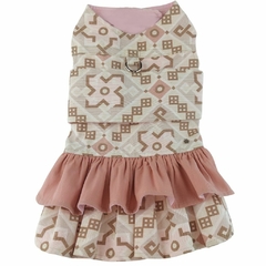Vestido Guia Antiestresse - Rosa e Bege Aus Miaus