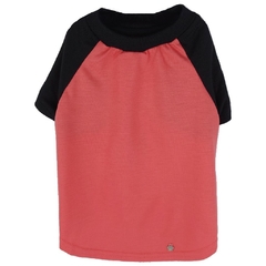 Camiseta Fit Coral e Preto para Cachorro e Gato - Aus Miaus