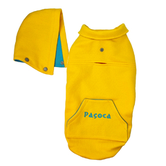 Moletom Fluffy Aus Miaus Com Capuz Removível - Amarelo Solar - Aus Miaus