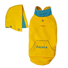 Moletom Fluffy Aus Miaus Com Capuz Removível - Amarelo Solar na internet