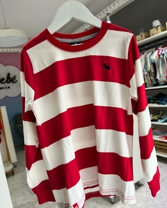 Remera a rayas roja nene