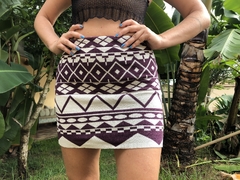 Saia étnica tricô