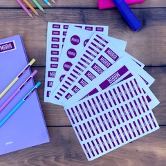 Adesivo Escolar Roxo