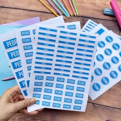 Adesivo Escolar Azul - New Print
