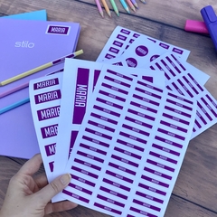 Adesivo Escolar Roxo - New Print