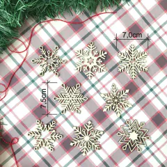 Enfeites de Natal com Caixa em MDF branco - Personalizada