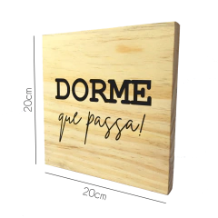 Placa Dorme que Passa - comprar online