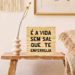 Placa É a Vida sem Sal na internet