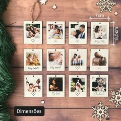Polaroids Coloridas para Árvore de Natal - Personalizada