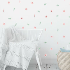 Adesivo Floral Rosa Aquarela - comprar online