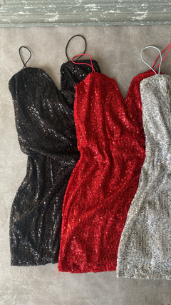 Vestido lentejuelas ballenita - tienda online