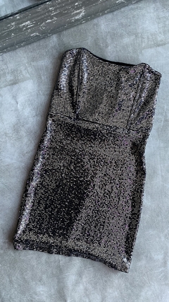 Vestido strapless transfer
