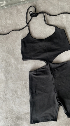 Catsuit microfibra cut out