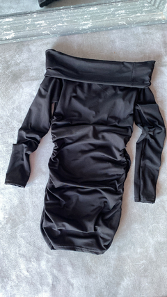 Vestido bardot friza