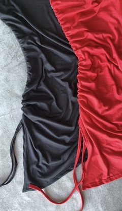 Vestido irregular frunce - tienda online