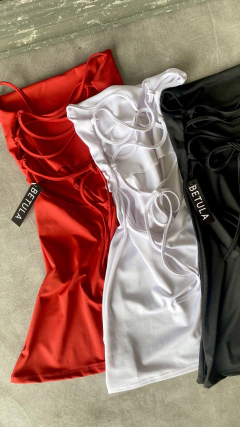 Vestido microfibra espalda cruzada - comprar online