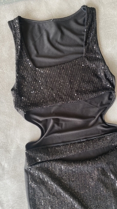 Vestido Microfibra cut out lentejuela - comprar online