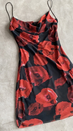 Vestido microtul estampado