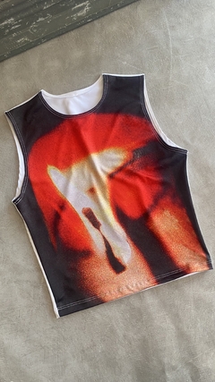 Musculosa sublimada fuego en internet