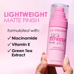FIJADOR REFRESH MATIFICANTE/ HIDRATANTE L.A COLOR - tienda online