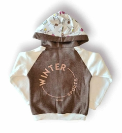 CAMPERA HOCKEY CRUDO Y MARRON en internet