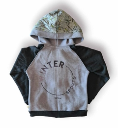 CAMPERA MONTAÑA GRIS Y NEGRA en internet