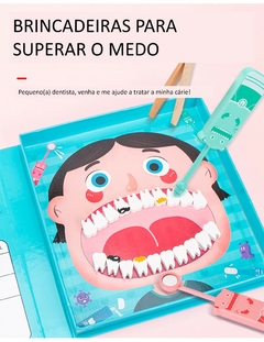 Conjuntos de peças para brincar de médico ou dentista, aprendendo a falar Inglês