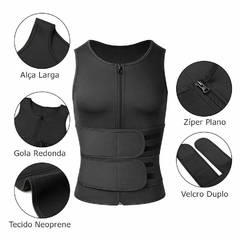 Regata Cinta Modeladora Térmica Compressão Abdominal Masculina