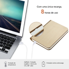 Livro luminária magnético de led carregável com usb