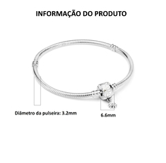 Pulseira de Prata Esterlina 925 compatível com pingentes Daphne