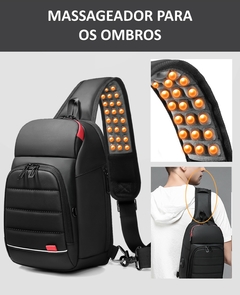 Mochila multifuncional à prova d'água confeccionada em PVC e Oxford com porta USB