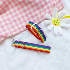 Pulseira do orgulho gay trançada em nylon